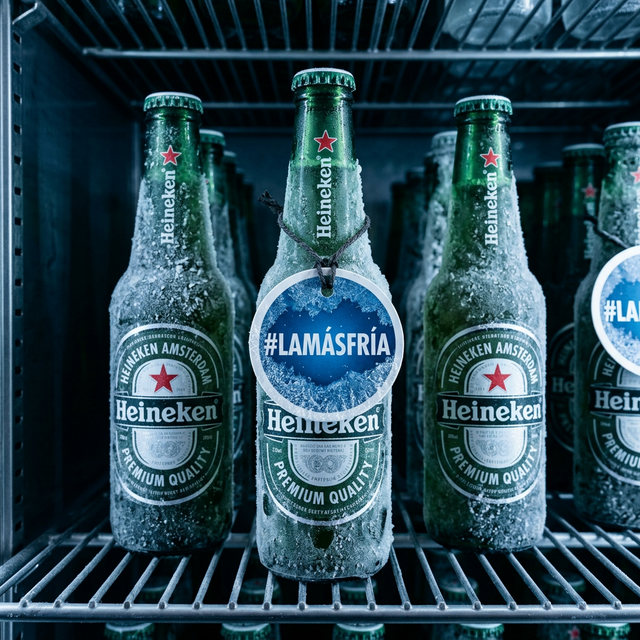 Cerveza Heineken a -8 grados
