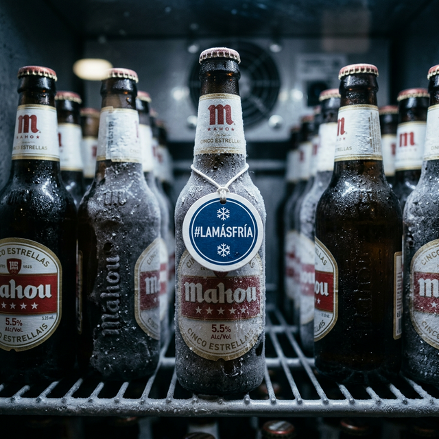 Cerveza Mahou a -8 grados